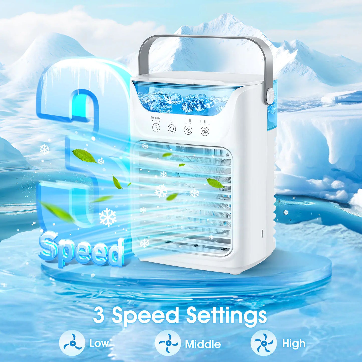 Portable USB Desktop Cooling Fan with Timer (New Model)